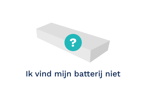 Ik vind mijn batterij niet